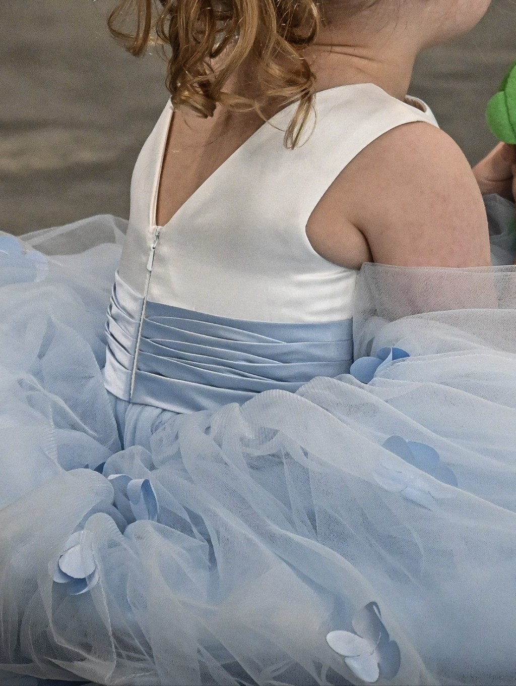 Elegant Blue Tulle Flower Kids Dress — image 3 of 8